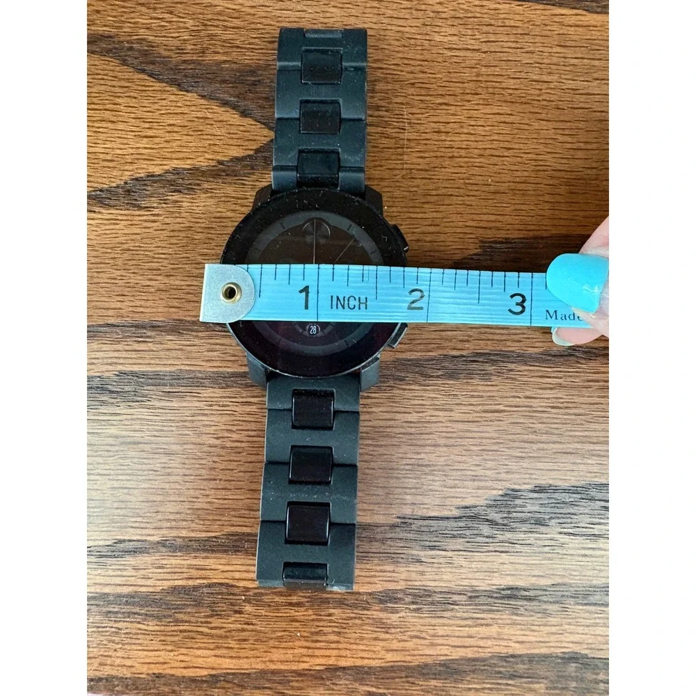 Movado Bold Chronograph Black Dial Mens Watch MB.01.1.29.6016 48mm